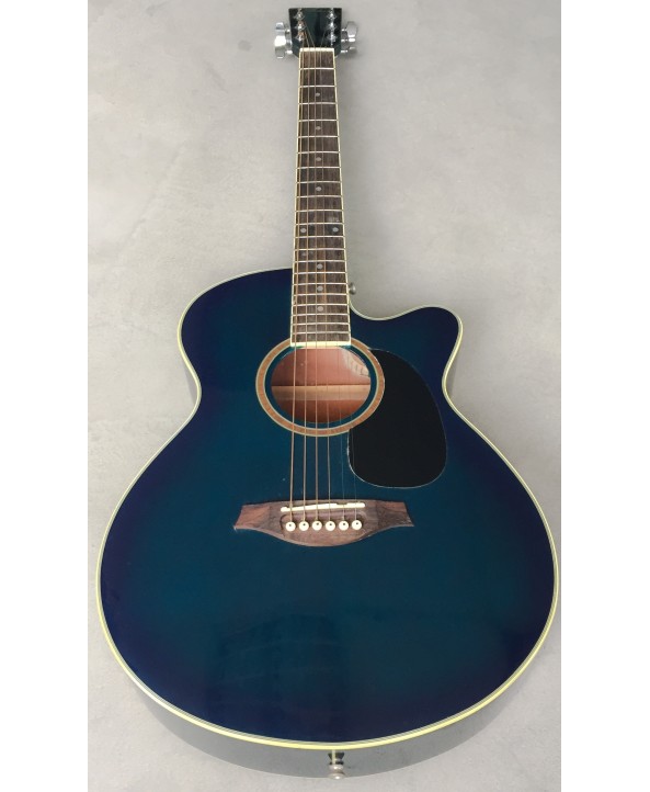 ARTIST ACOUSTIC GUITAR W/CUTAWAY GREENISH BLUE